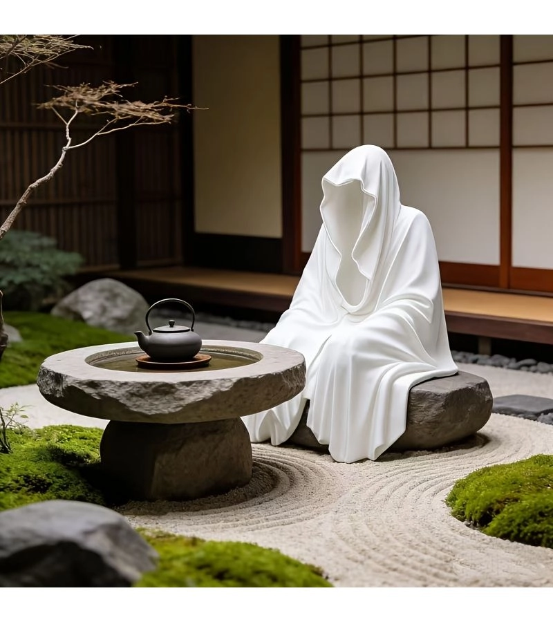 Generic Faceless Ghost Cloak Figurine - polyethylene terephthalate