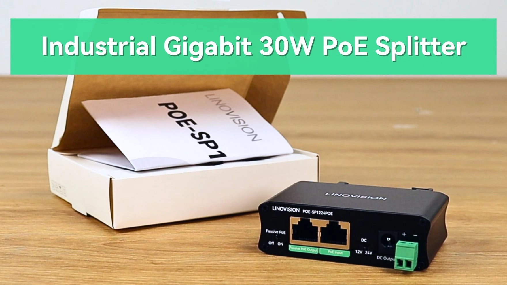PoE Splitter - DC12V/24V 30W 2 ports Gigabit