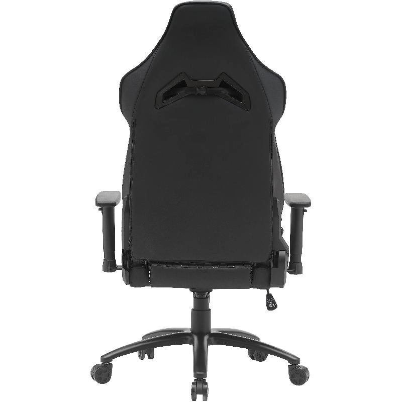 Premium Highback Gaming Chair - Black PU Leather Adjustable Height