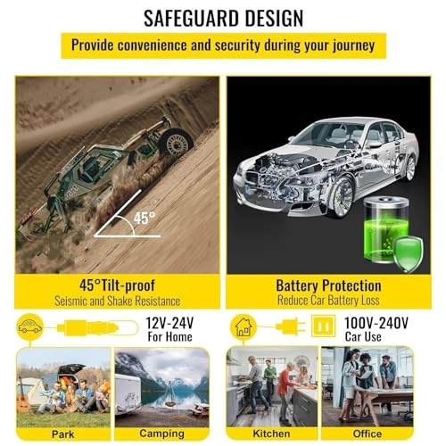 Portable Mini Freezer - 12V/24V DC 110-220V AC Compressor App Control