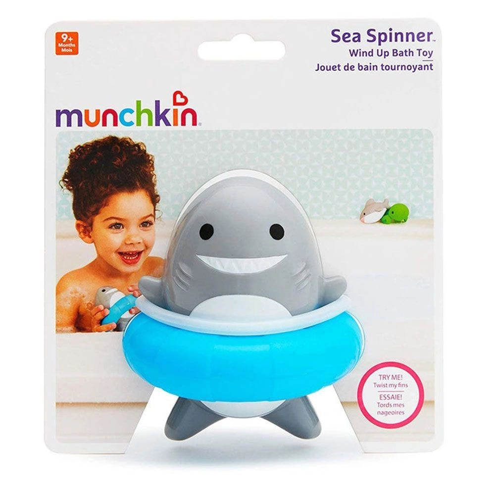 Sea Spinner - Wind-Up Shark Gray