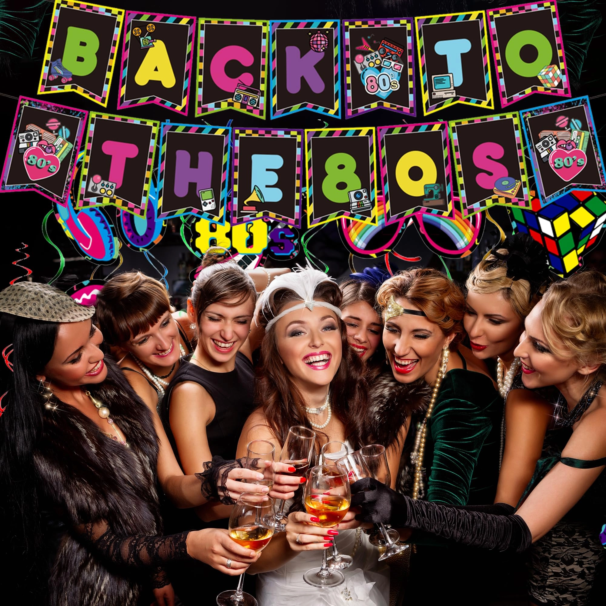 Disco 80s Party Decorations - 1 Birthday