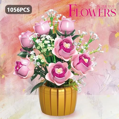 Eternal Pink Rose - 1056pcs