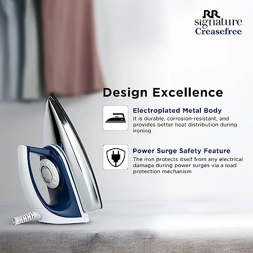 Signature Crease free Dry Iron - 800 watts 360o Swivel Cord
