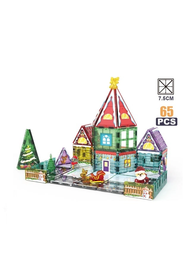 Magnetic Building Tiles - Christmas