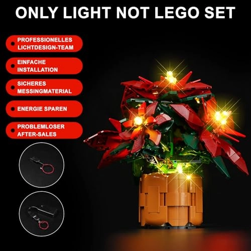 LED Light Kit for LEGO Poinsettia 10370 - Plastic 5V