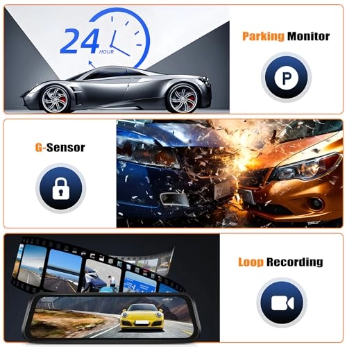 Mirror Touchscreen Dash Cam - 2K