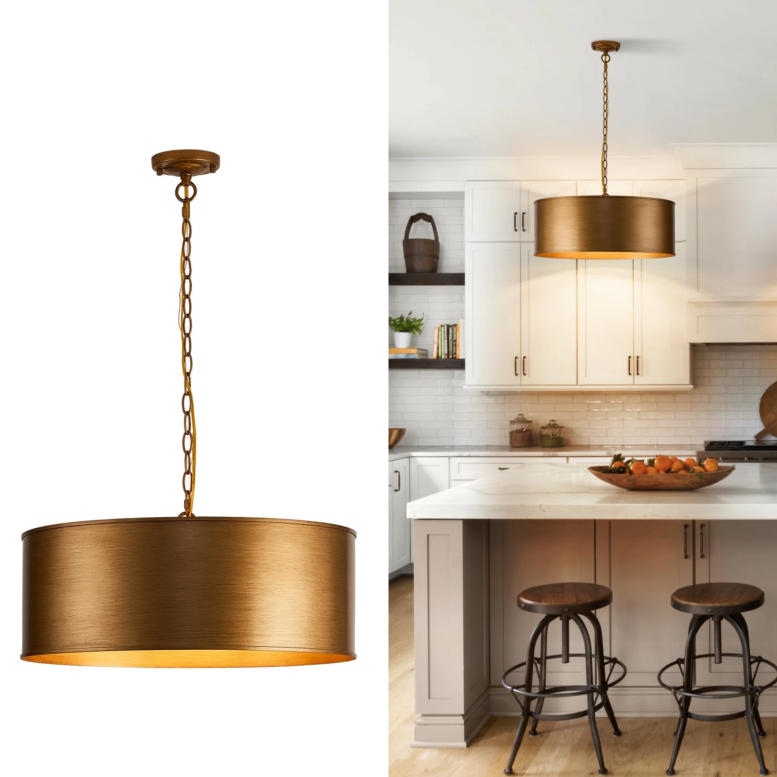 Ludil 82066-4P-GD - adjustable chain max 59 inches