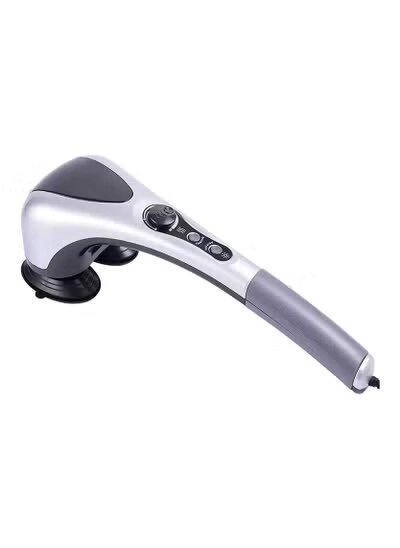Handheld Double Head Heating Back Massager - Dual-head Heating Vibrating