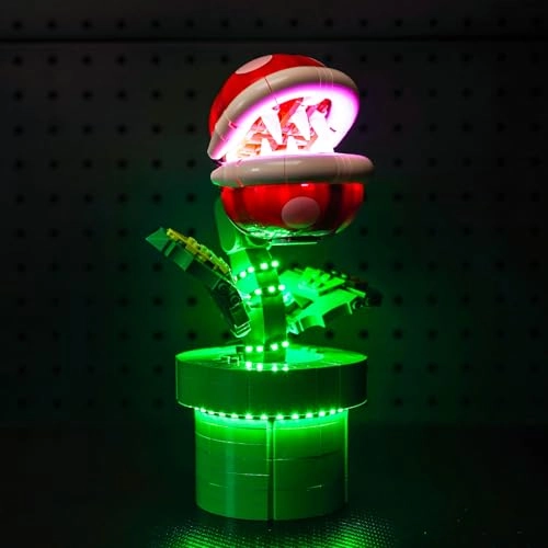 LED Lighting Kit Compatible with Lego Piranha Plant 71426 - Red Basic Version