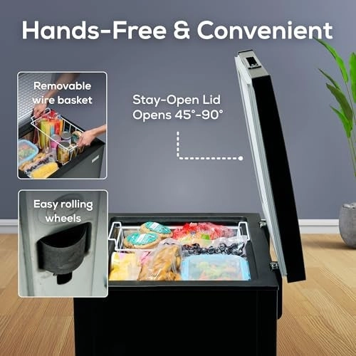 Chest Freezer - Front Defrost Removable Basket