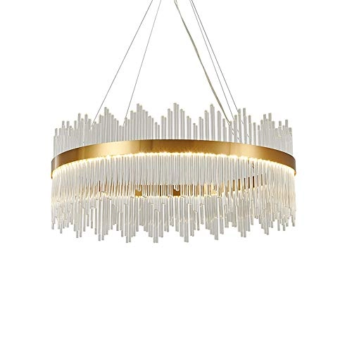 Semi Flush LED - Titanium gold three-color light 60cm