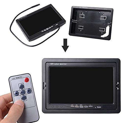 Foldable Car Monitor - 7 Inches + Car Backup Camera - Wireless Night Vision 800(H) x RGB x 480(V)