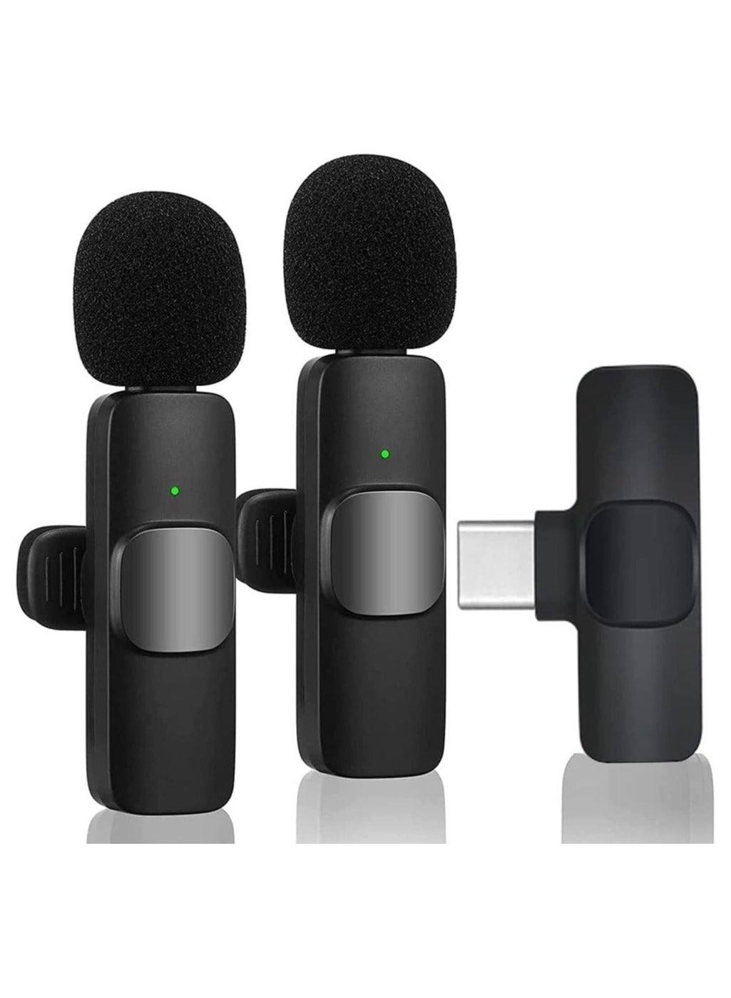 TecV USB C Dual Mic Wireless Microphone