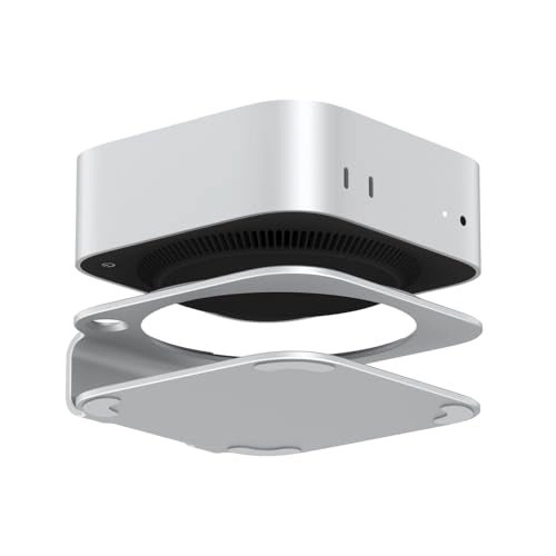 AKKYAJAURE Mac mini M4 Dock Stand - Aluminum Improved Cooling Power Button Access