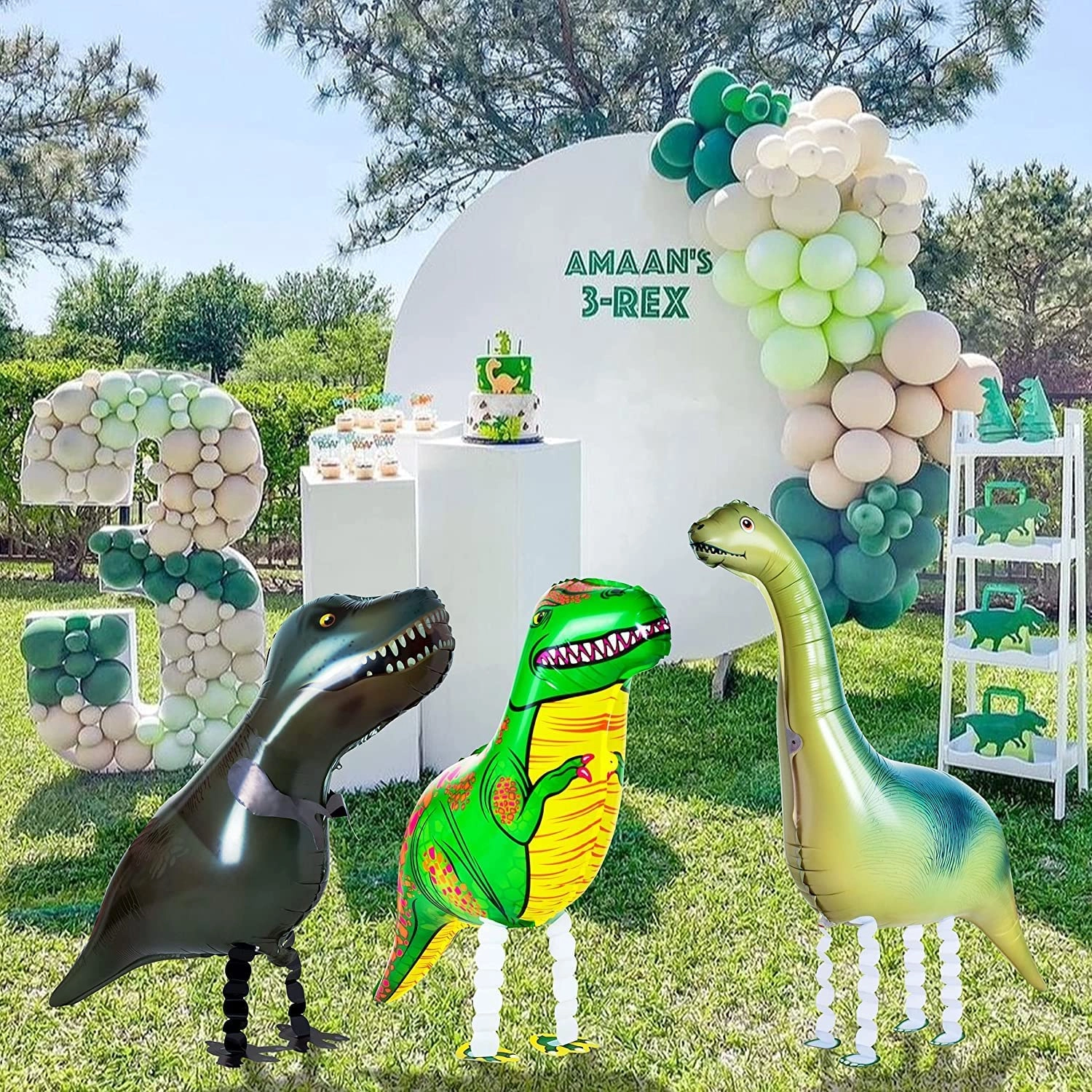 Walking Dinosaur Balloon - 6 Pieces Birthday