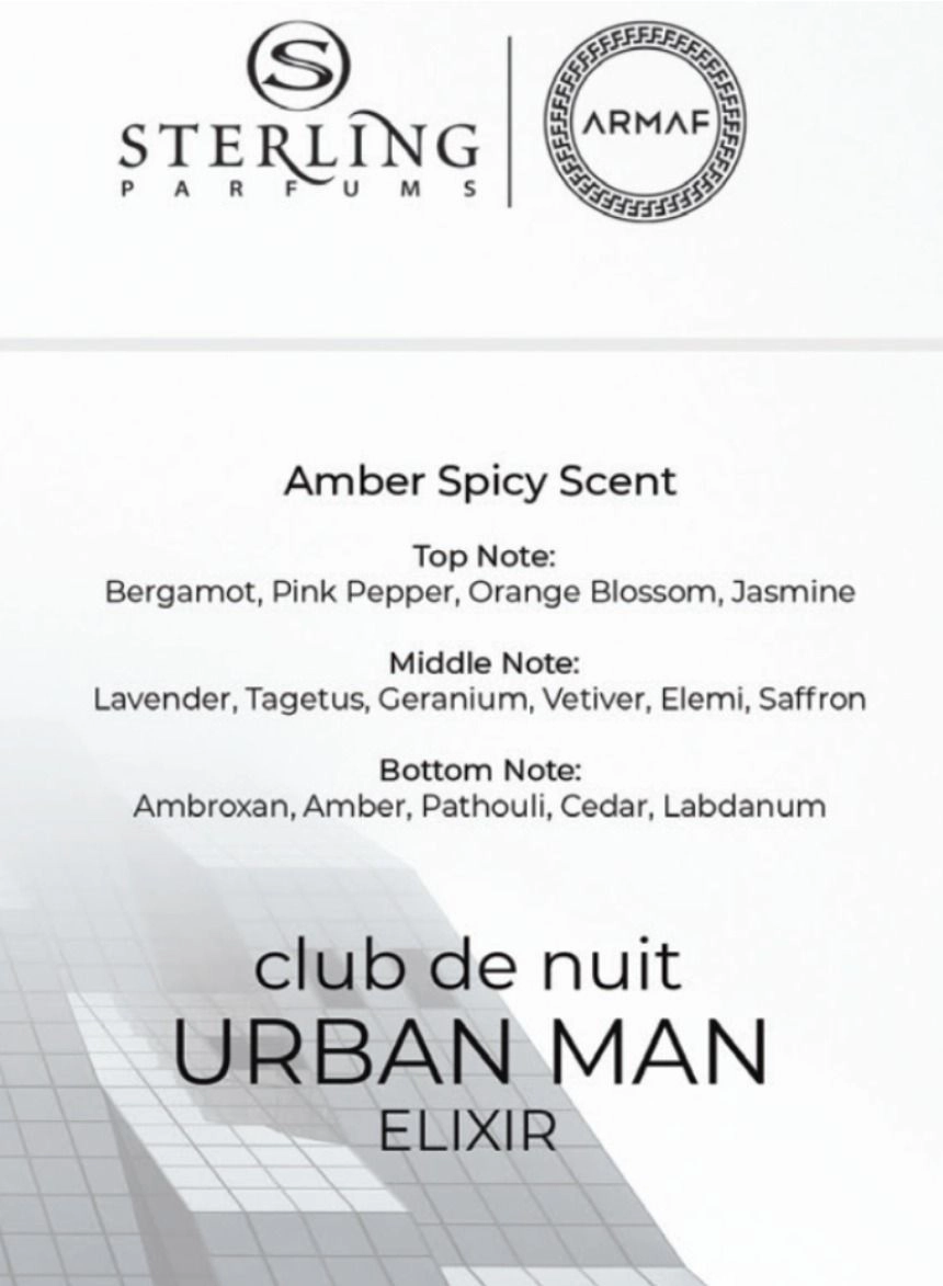 Club De Nuit Urban Elixir Eau de Parfum 105ml