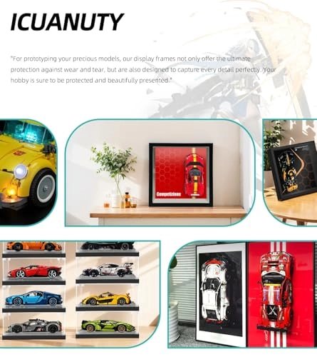 Display Wall Board for LEGO Speed Champions Ferrari 812 Competizione 76914 - 20.5X20.5cm