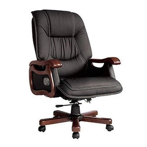 Desk Chair - PU Leather Brown High Back