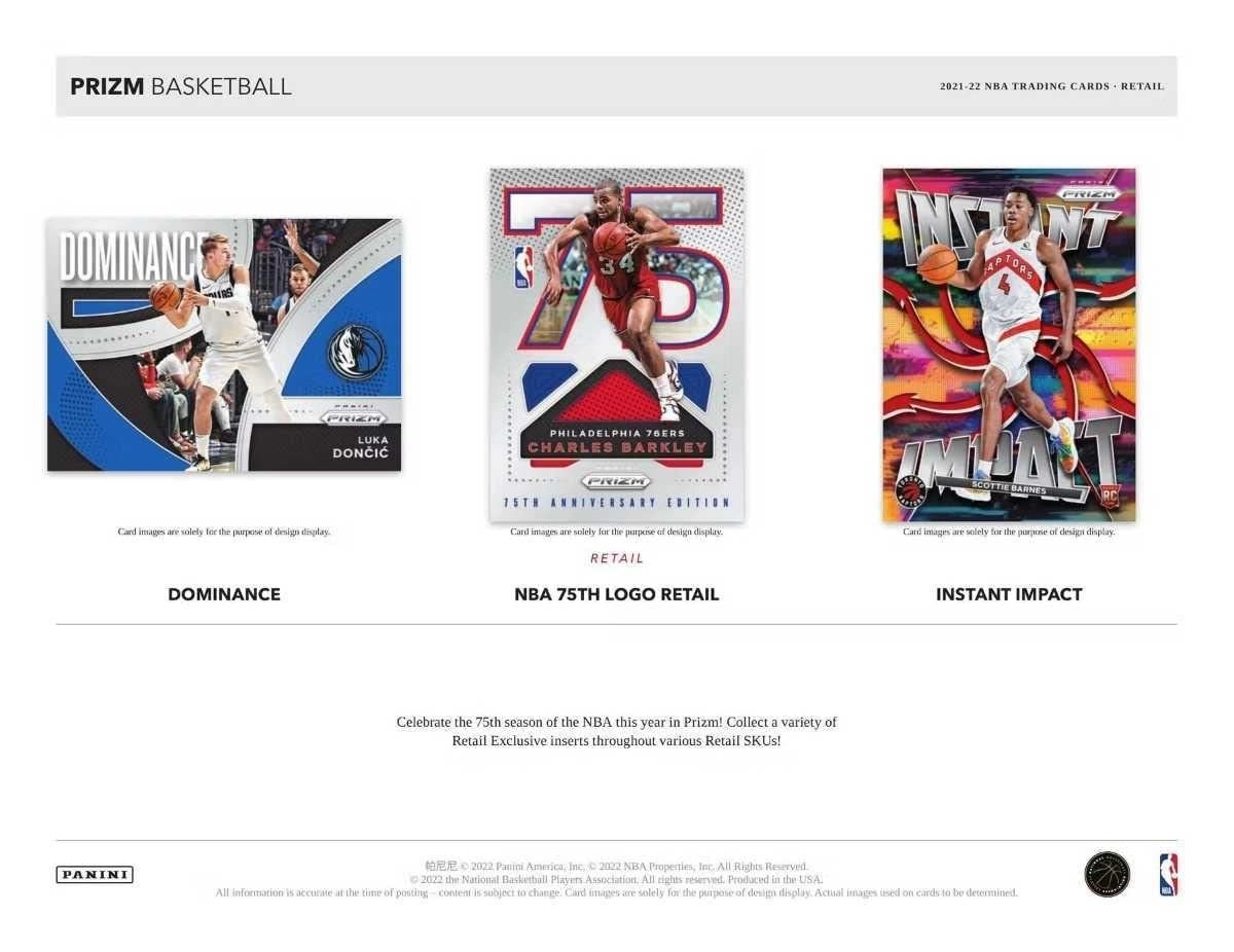 PRIZM Basketball Retail Box - 24 Packs per Box 4 Cards per Pack