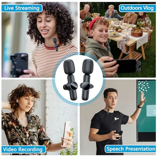 Wireless Microphone - 2pcs 2.4 GHz