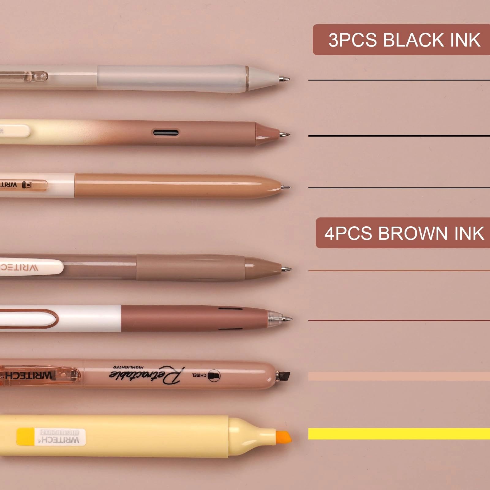 Gel Pens - 7ct 0.5mm