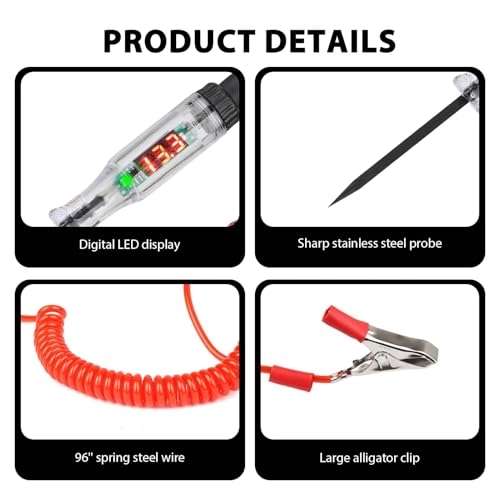 Digital Test Light - 1PCS Backlit 16-inch Probe