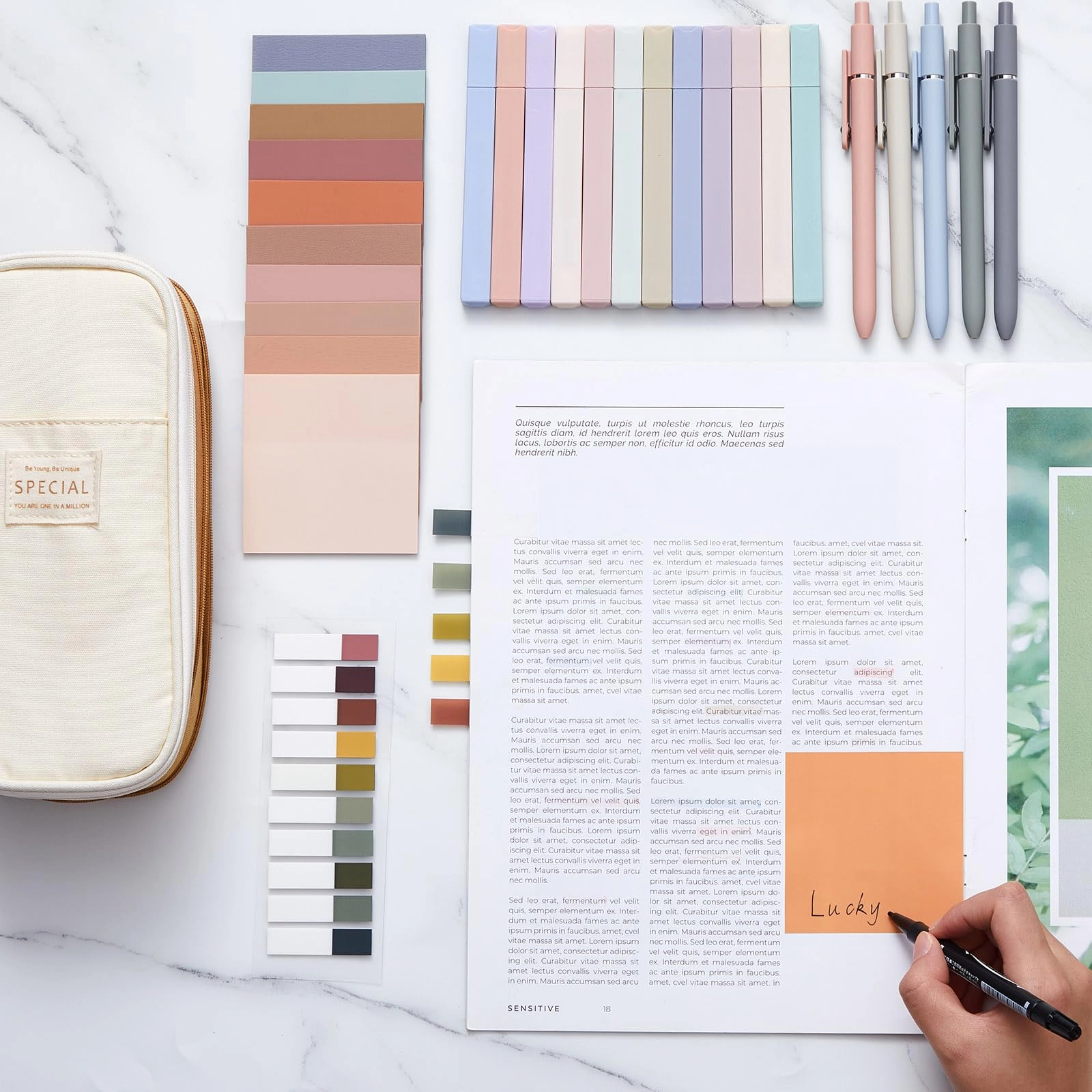 Aesthetic Book Annotation Kit - 39 Pcs