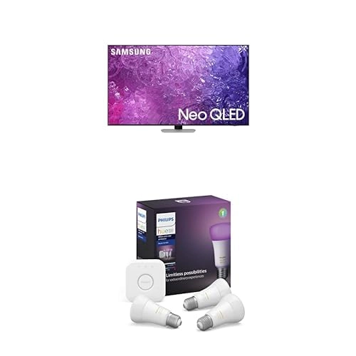 Samsung QA65QN90CAUXZN - 65 Inches + Ambiance LED Smart Bulb Starter Kit - 3 bulbs & Bridge