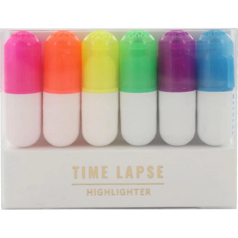 Roco Capsule Highlighter - Assorted Color Round Tip
