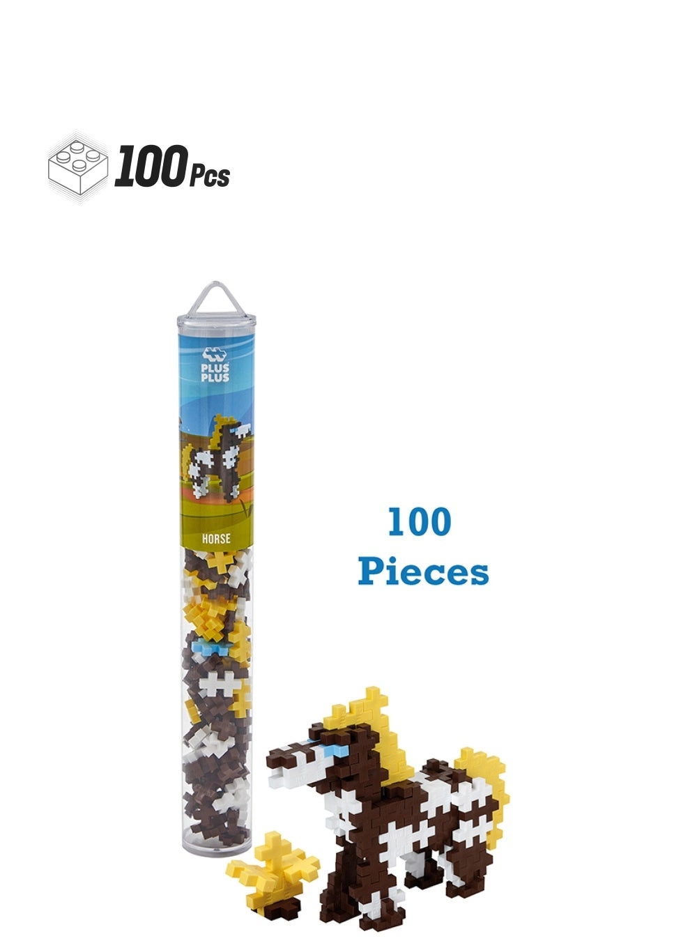 Plus-Plus Kreativ-Bausteine Tube - Pferd 100 pcs