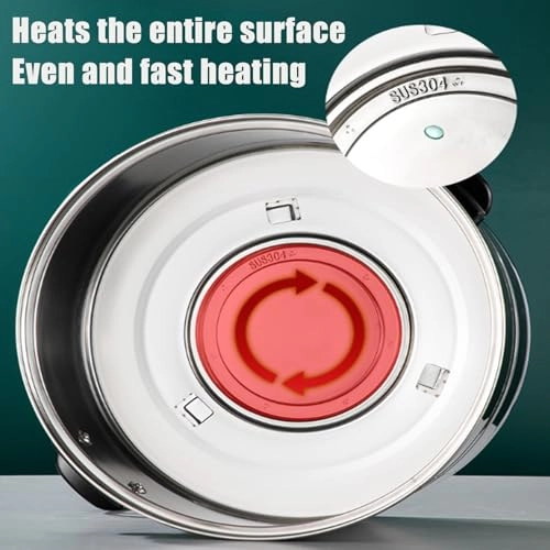 Electric Food Steamer - 3 Tier Stainless Steel 40/47/52CM