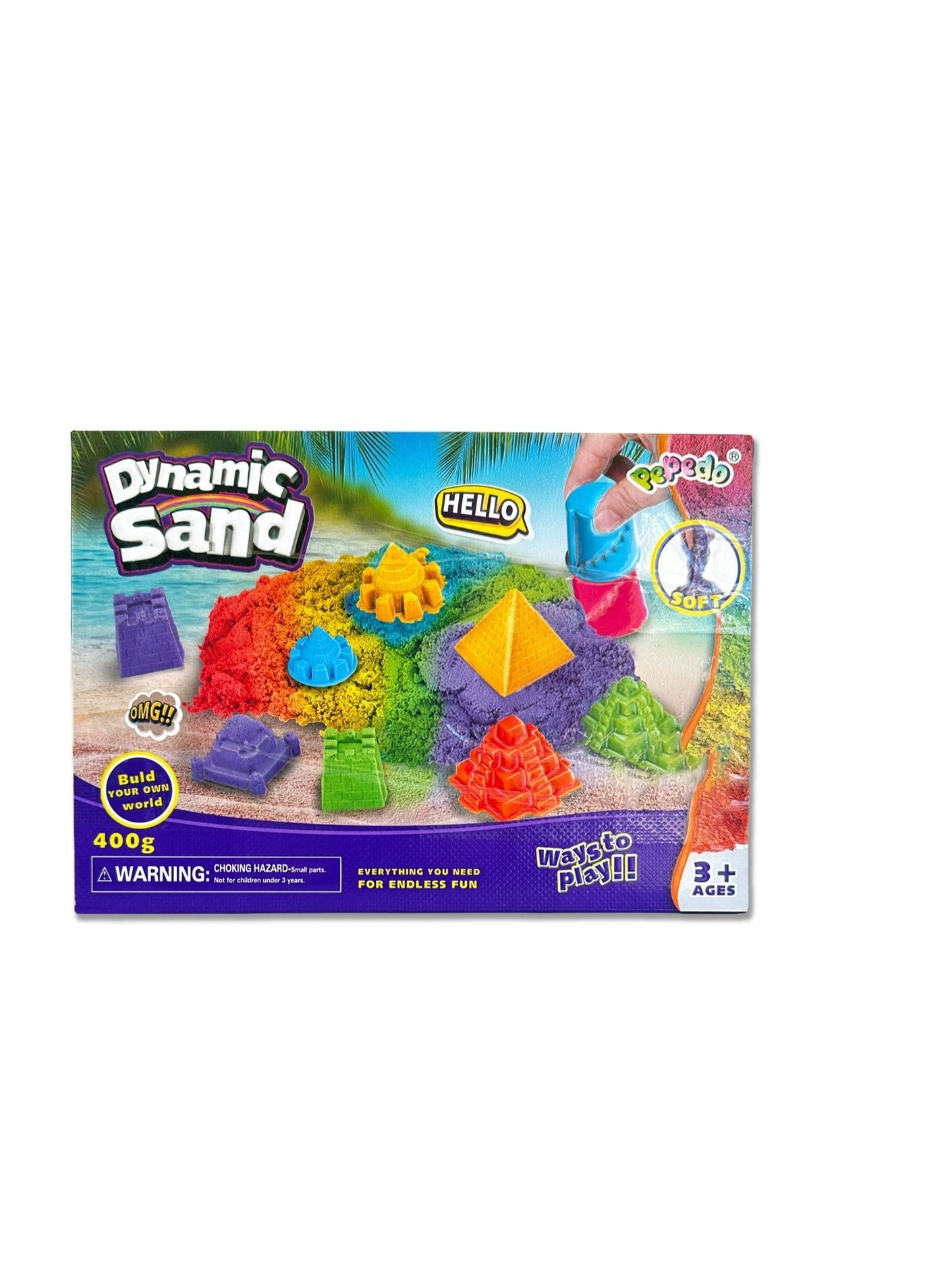 Generic Kids Dynamic Play Sand Set - 6 Molds 3 Tools 400g