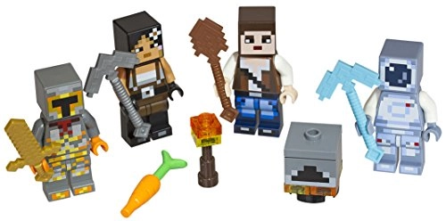 Minecraft Skin Pack 2 - Multi-Colour 4 Minifigures