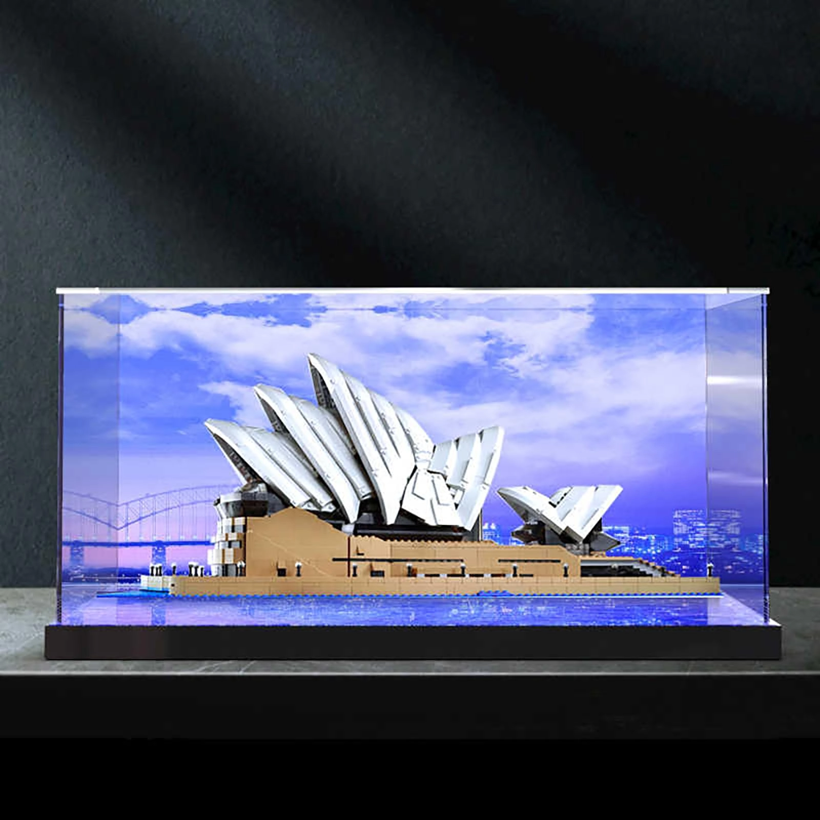 Display Case - 65 x 40 x 30 cm Black Base