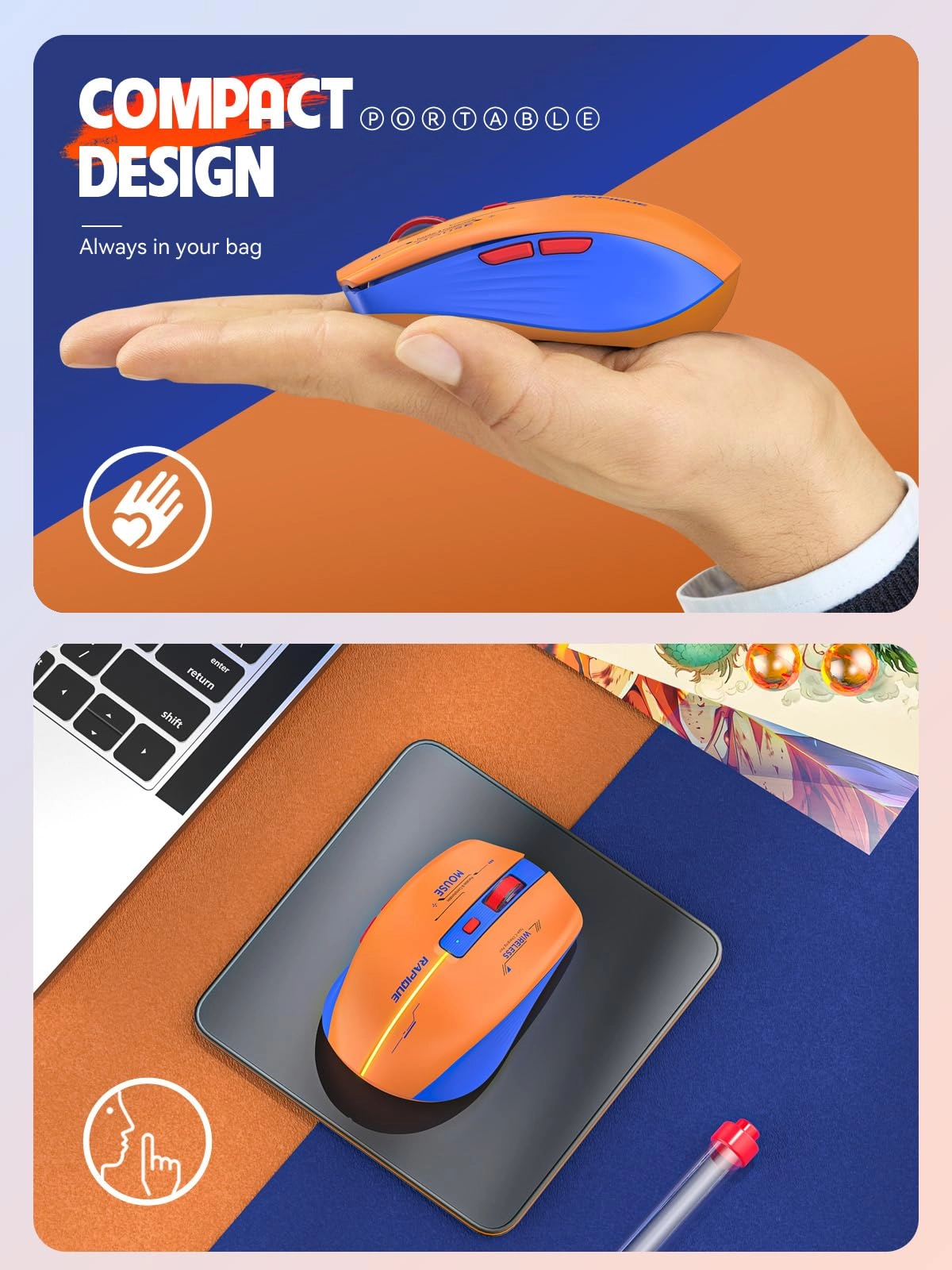 Tri-Mode Rechargeable Mouse - Wireless