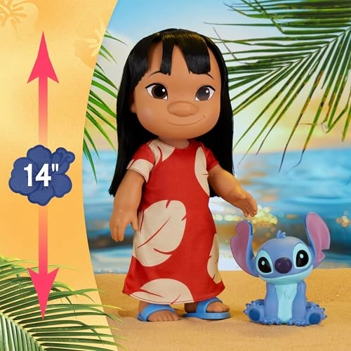 Lilo Doll - 14" Articulated + Stitch Figure - 5" Ages 3+