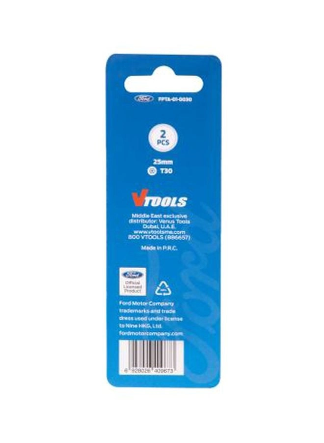 Screw Driving Bits - Pack of 2 25mm Silver