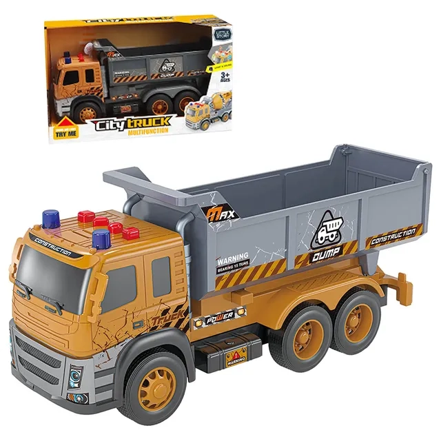SAMBOX Inertial Engineering Dumping Truck - Included 3*AG13 Cell Battery Suitable for 3 years & above