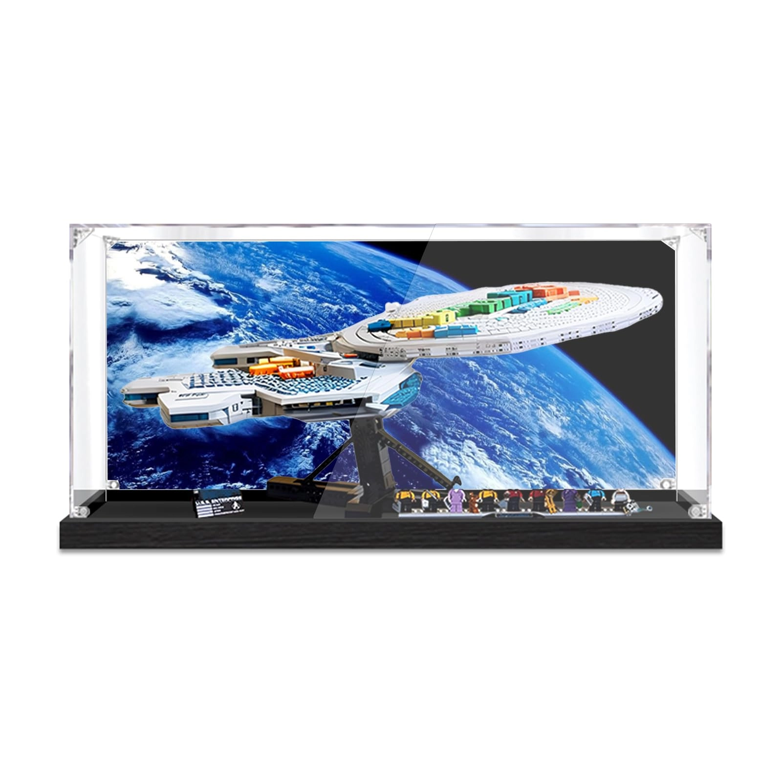 Cubeloft Acrylic Display Case for Lego 10356 Star Trek Spaceship Enterprise - 65 x 65 x 30 cm Clear