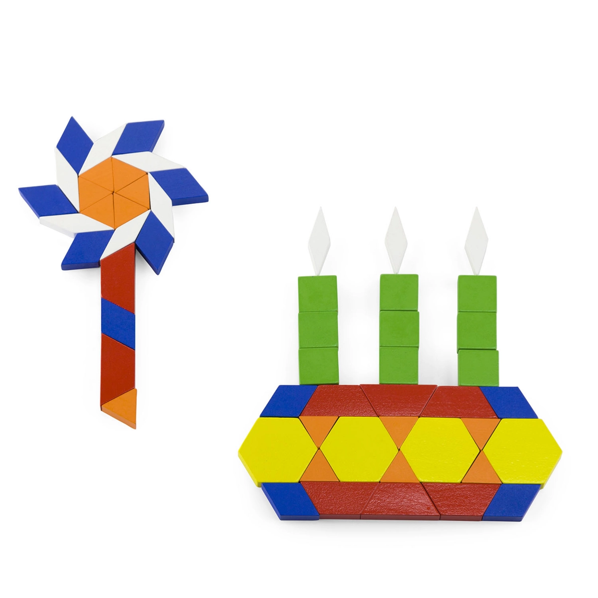 Wood Pattern Blocks - 250 pcs