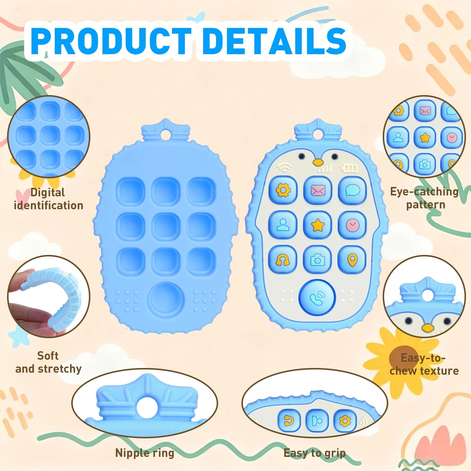 Phone Press Teether - Silicone