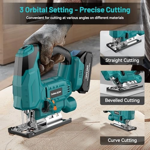 Cordless Jig Saw - 18 Volts 2 * 2.0Ah Batteries