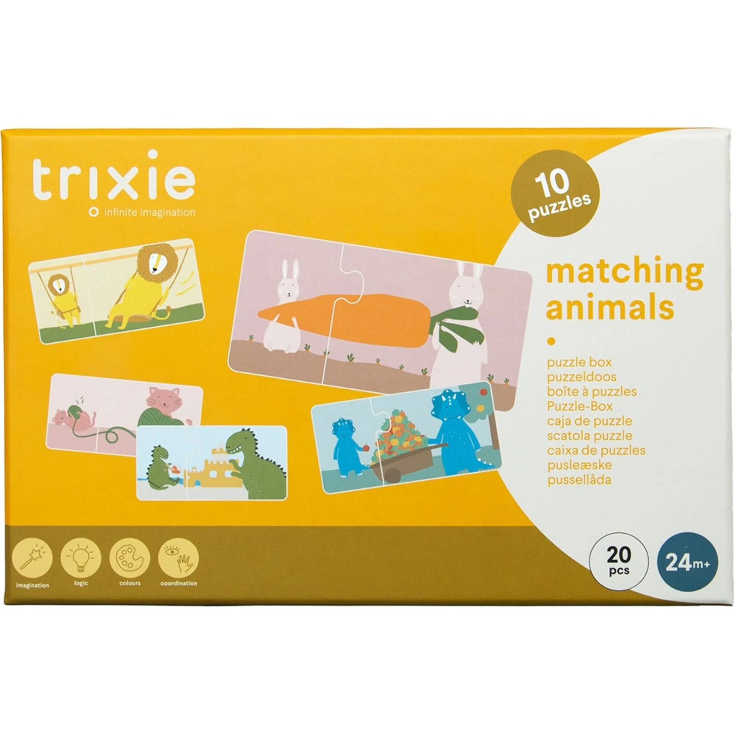 TRIXIE Puzzle Box - Matching Animals 20 Pc Set
