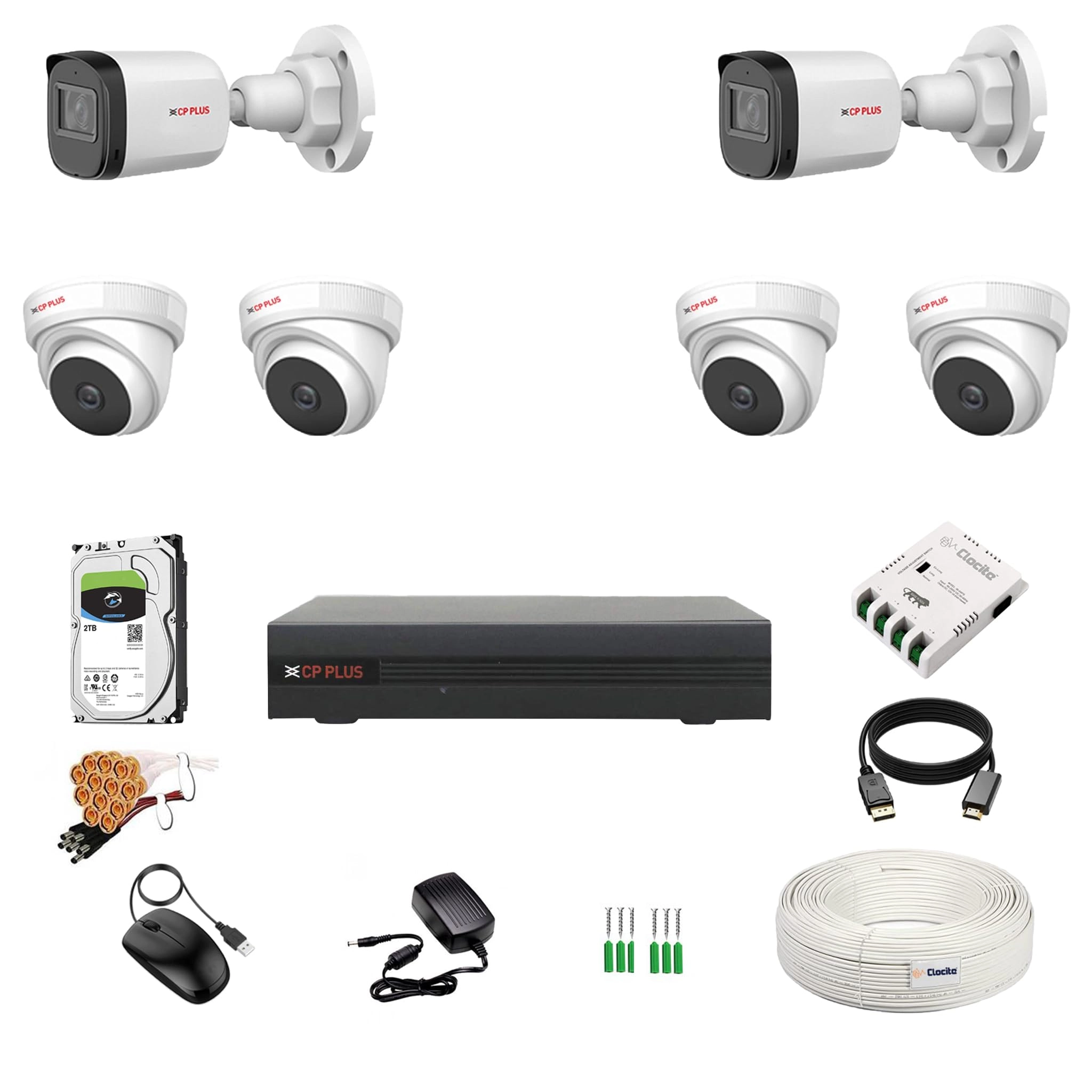 Full HD DVR - 8 Bullet 8 Channel 2.4 MP