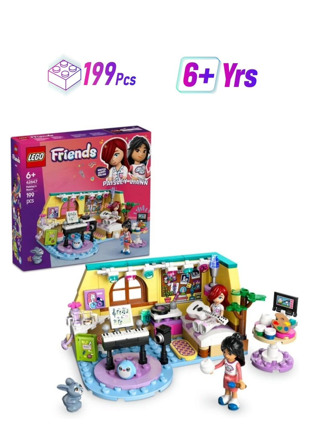 Friends Paisley’s Room (42647) - 2 Minidolls Bunny Figure