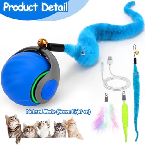Cat Ball Toy - Self Rolling Rechargeable Motion Activated