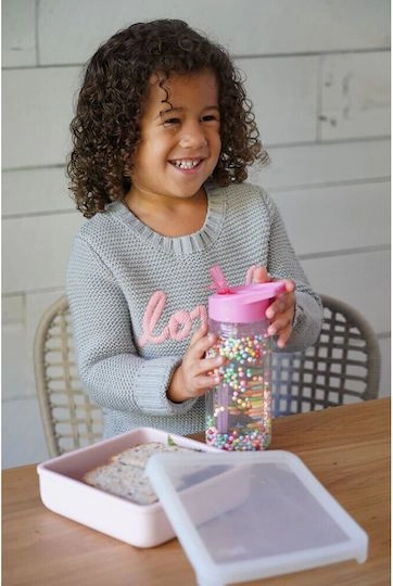 Double Wall Water Bottle Built-in straw Tritan 300 ml