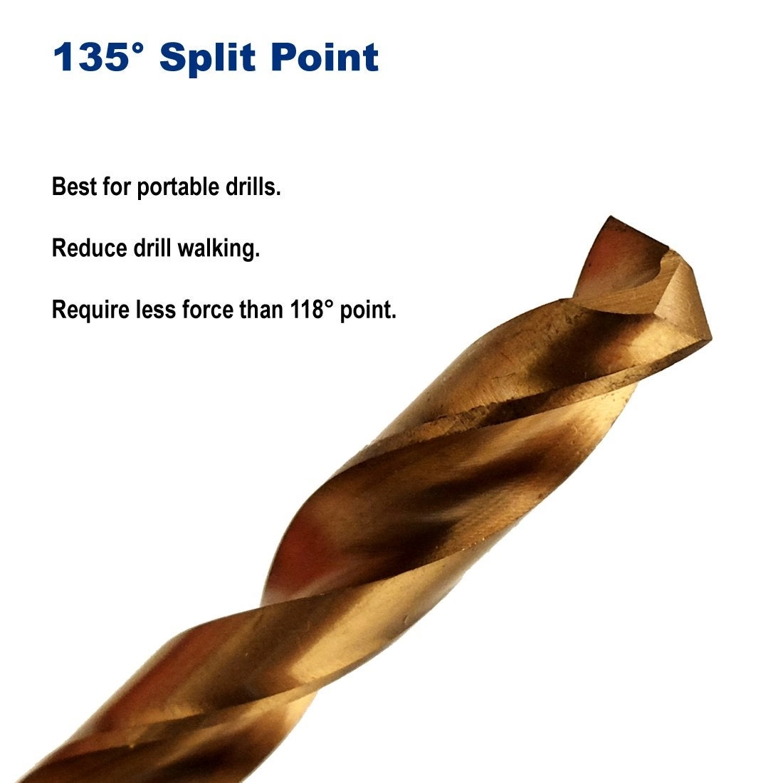 Drill Bit - Titanium Nitride Coated 12 pieces 3/16-Inch