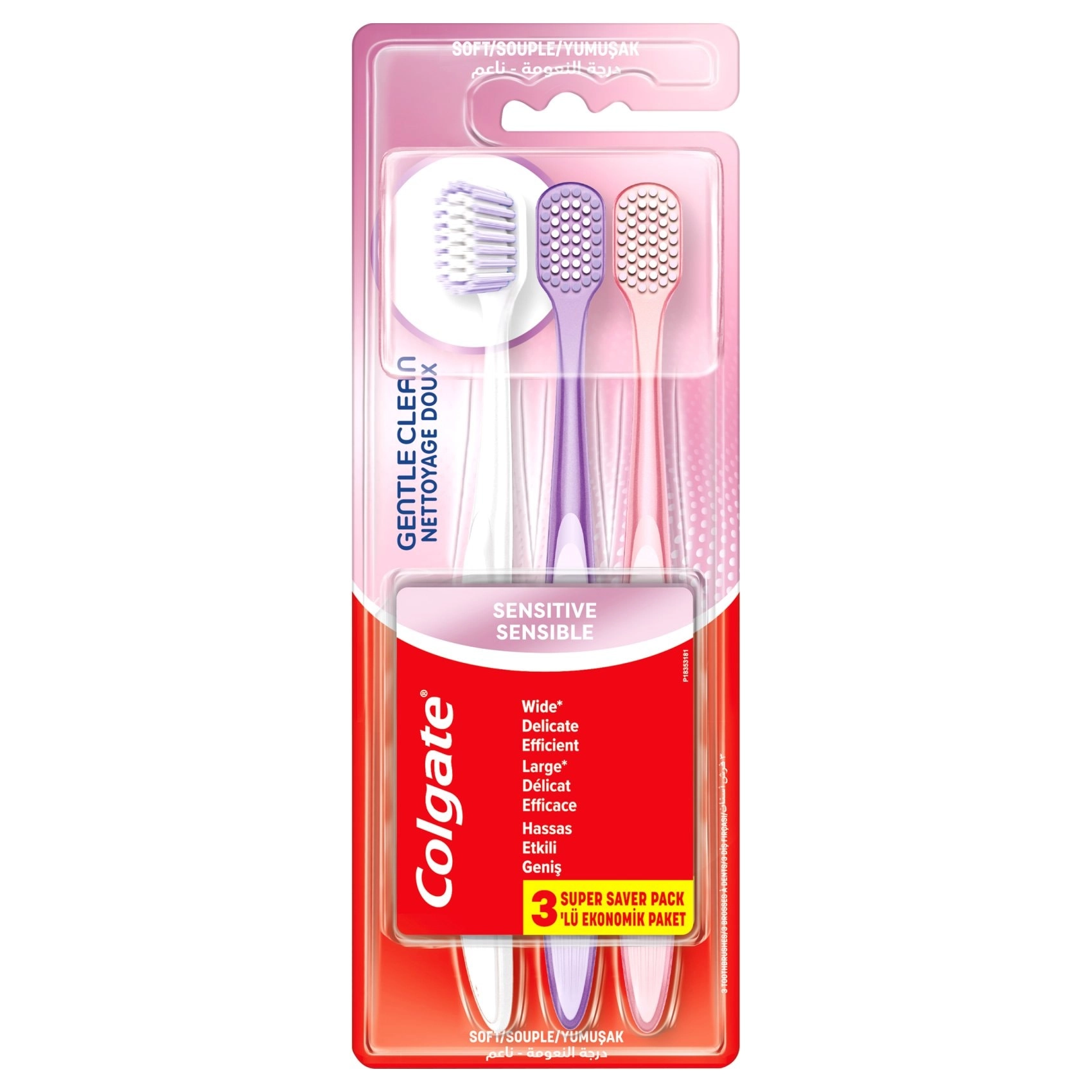 BRUSH GETLE SENITIVE - 3-Piece Pack